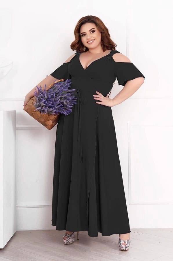 Дълга рокля с прехвърляне - Twiggy Shop