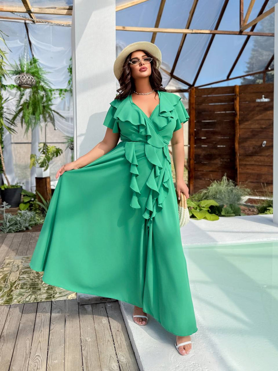 Дълга рокля с волани - Twiggy Shop