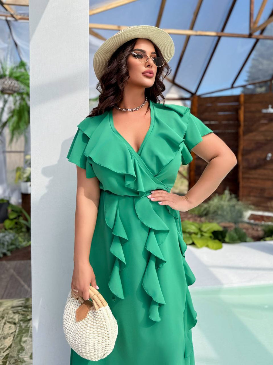 Дълга рокля с волани - Twiggy Shop