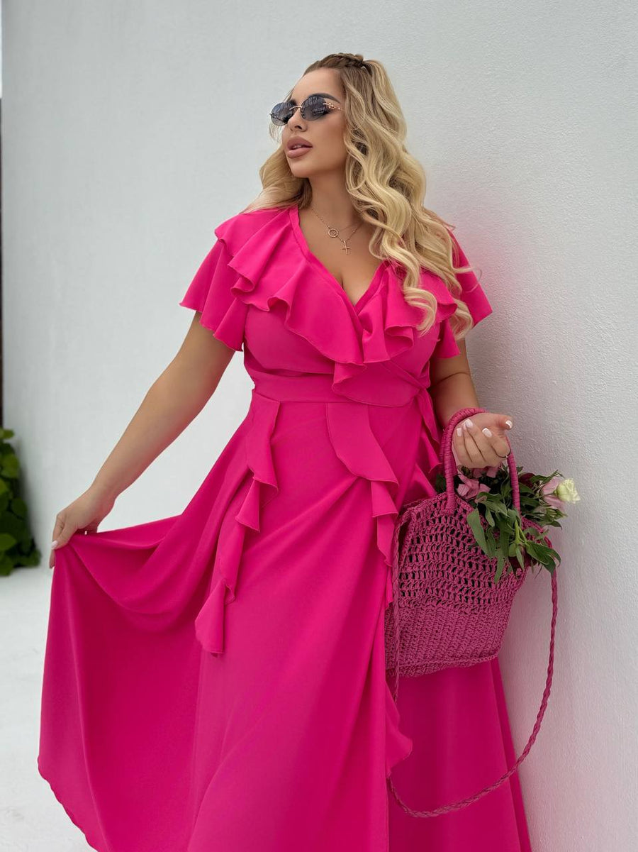 Дълга рокля с волани - Twiggy Shop