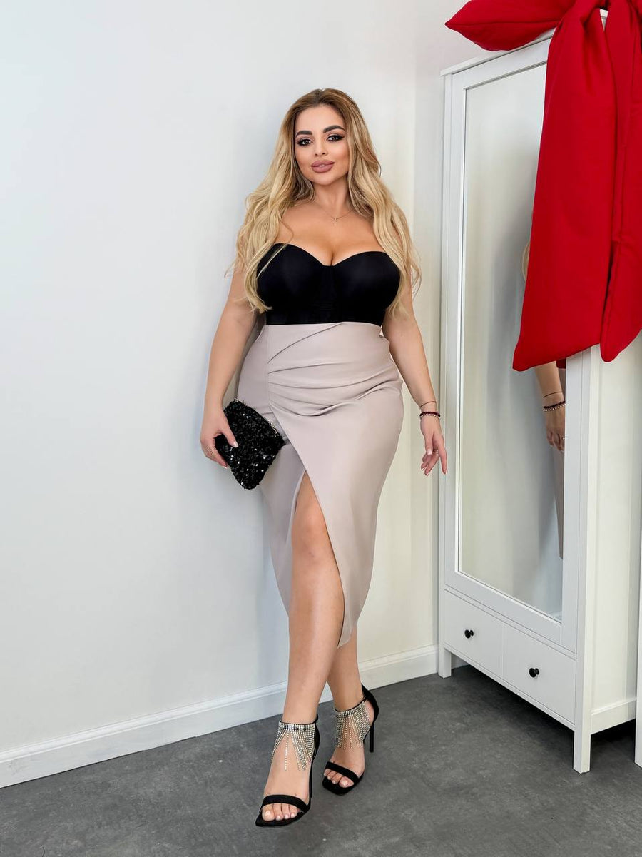 Миди пола от еко кожа - Twiggy Shop