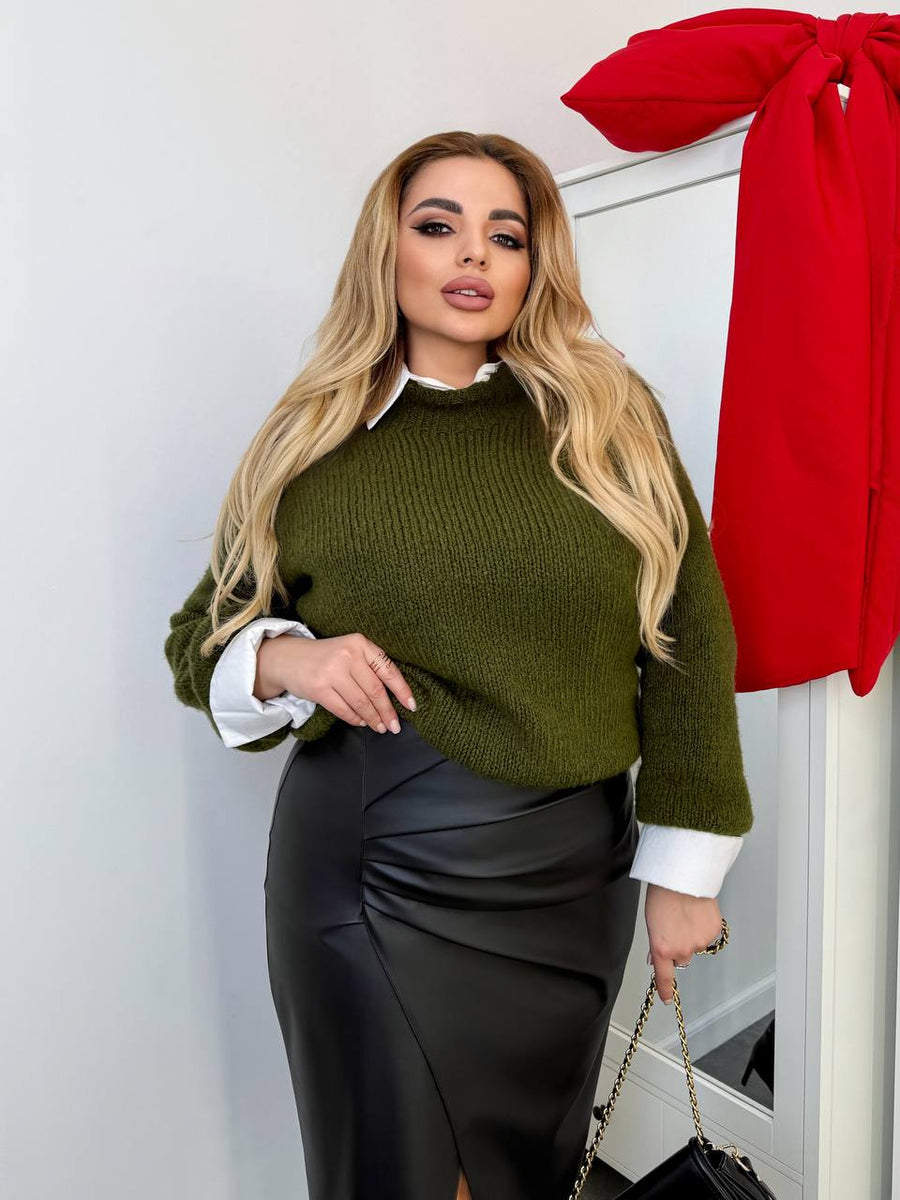 Миди пола от еко кожа - Twiggy Shop