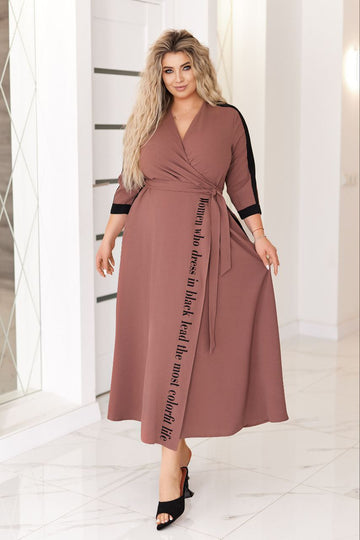 Рокля с надписи с прехвърляне - Twiggy Shop