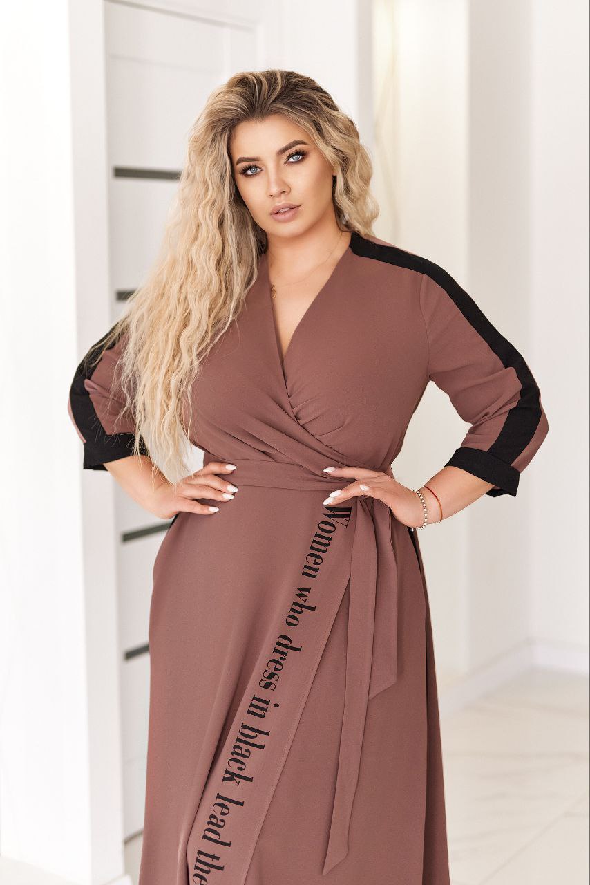 Рокля с надписи с прехвърляне - Twiggy Shop