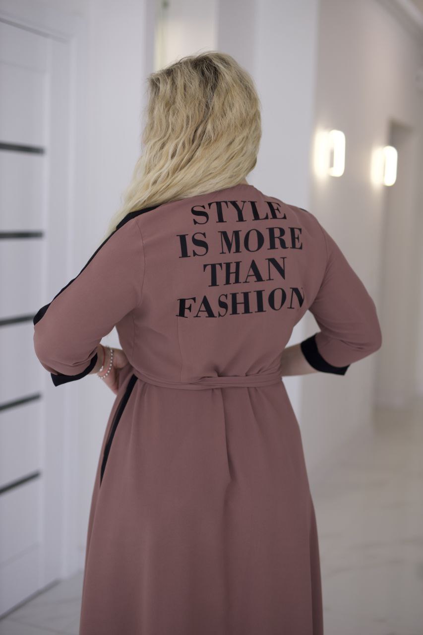 Рокля с надписи с прехвърляне - Twiggy Shop