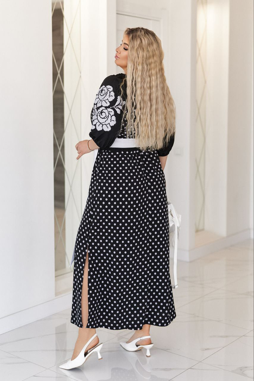 Рокля она точки с апликация - Twiggy Shop