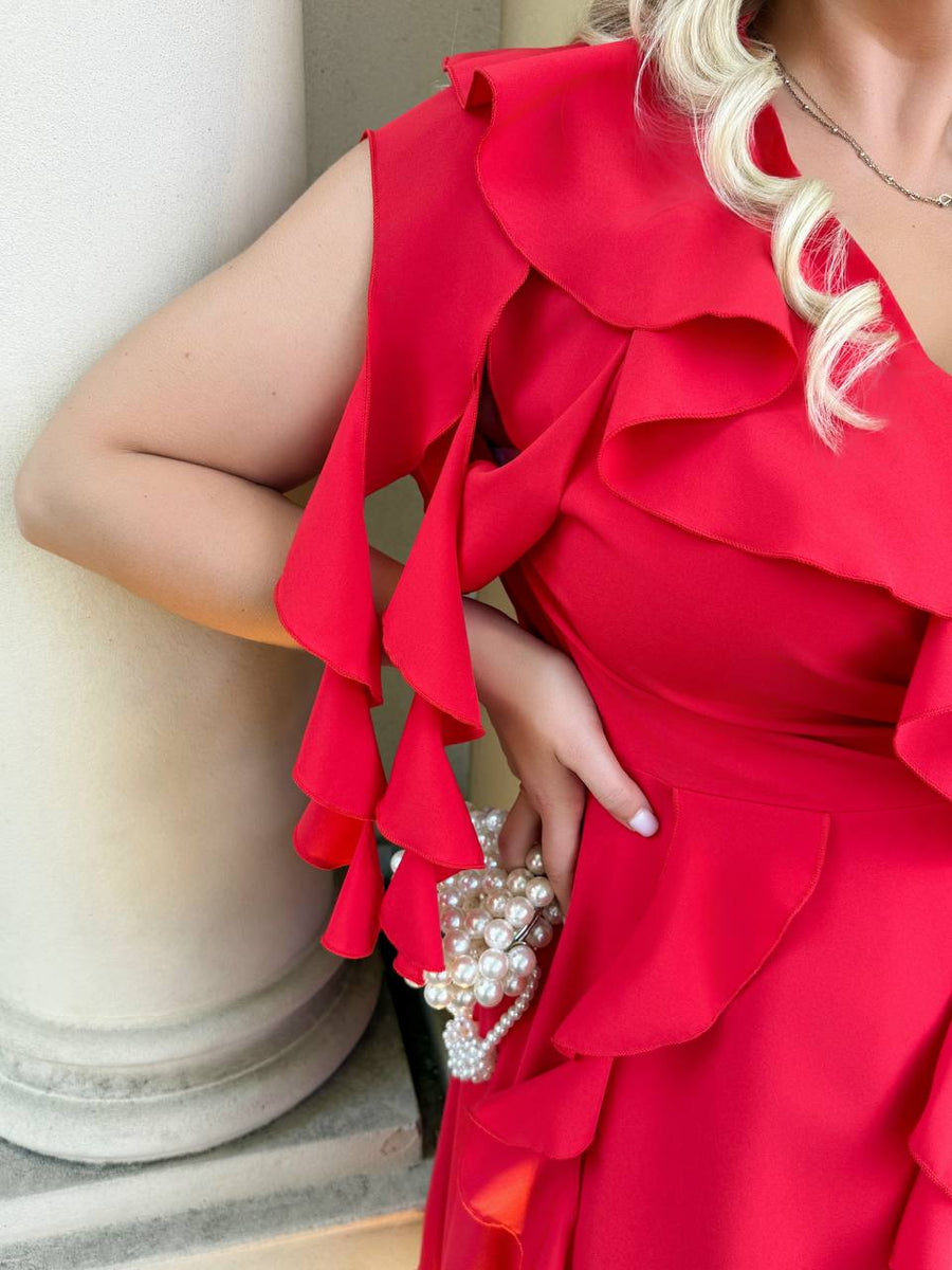 Къса рокля с волани - Twiggy Shop