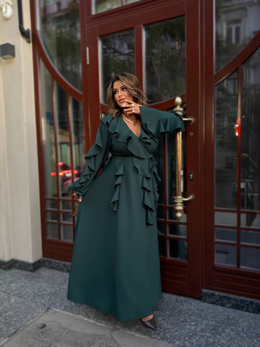 Дълга рокля с волани - Twiggy Shop