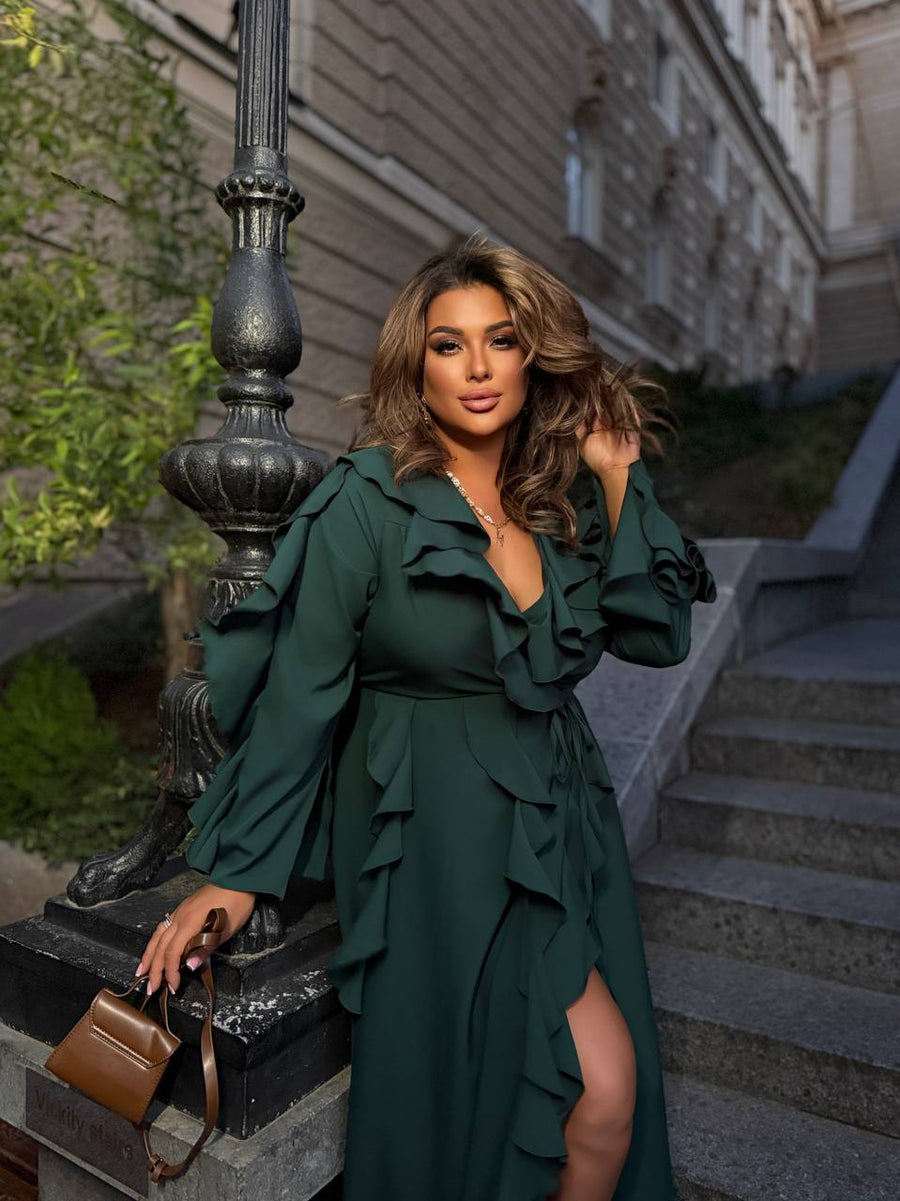 Дълга рокля с волани - Twiggy Shop