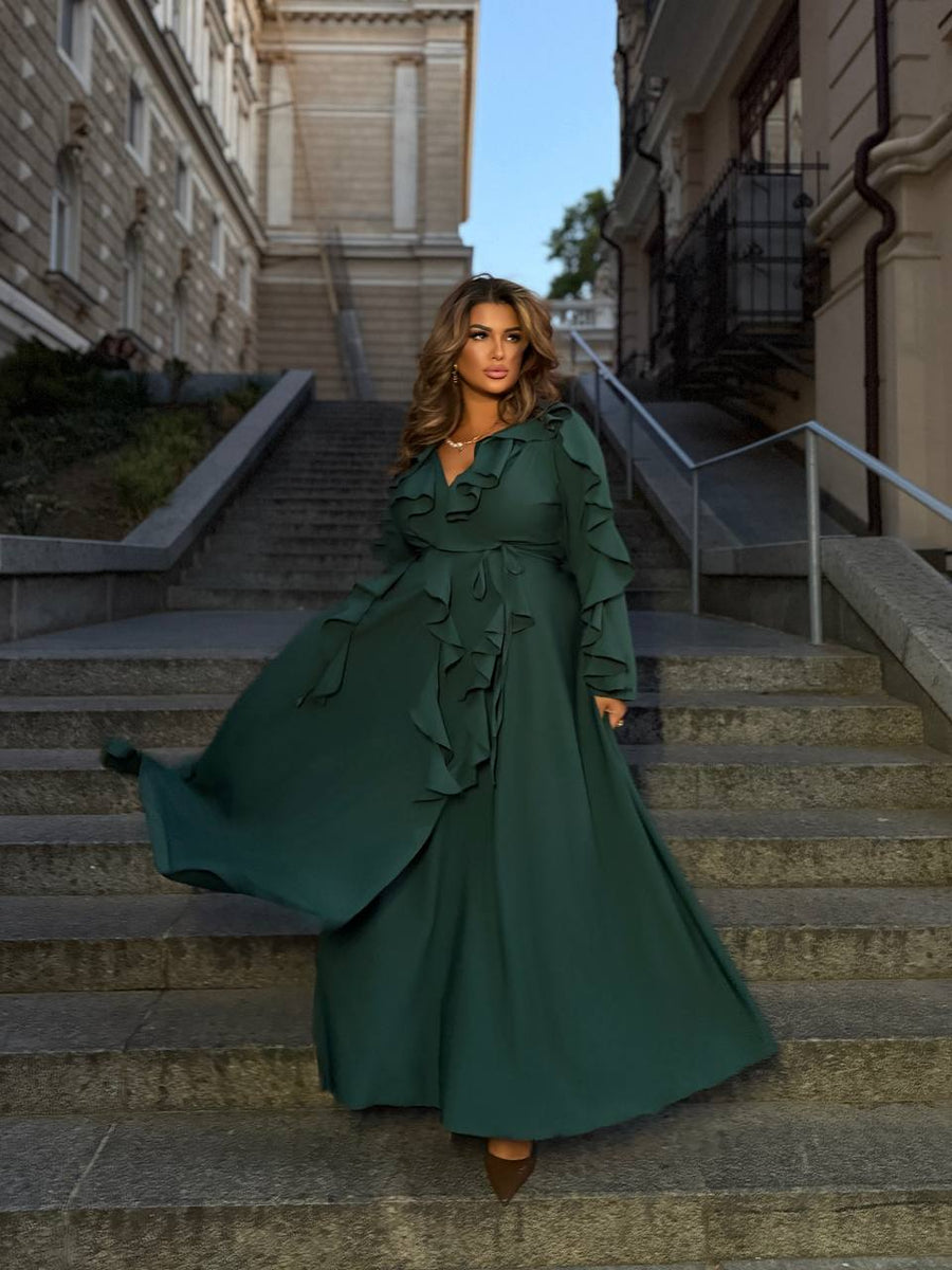 Дълга рокля с волани - Twiggy Shop