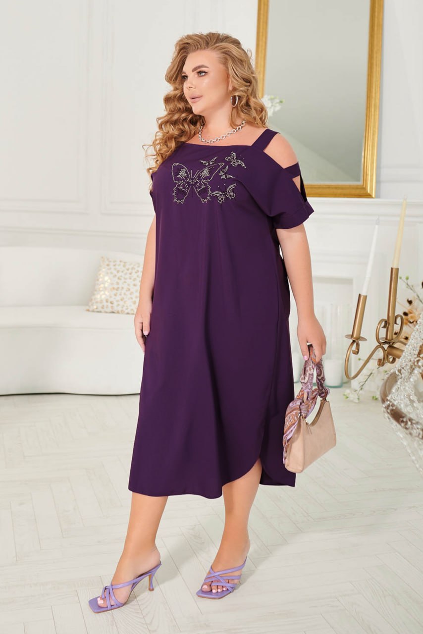 Рокля декорирана с камъни - Twiggy Shop