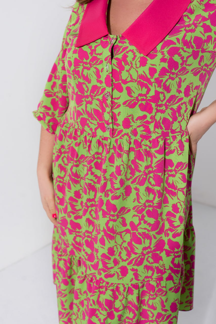 Рокля в свободна кройка от софт - Twiggy Shop