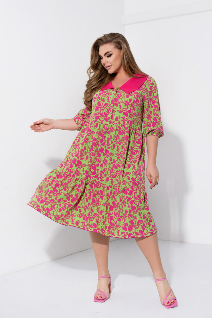 Рокля в свободна кройка от софт - Twiggy Shop