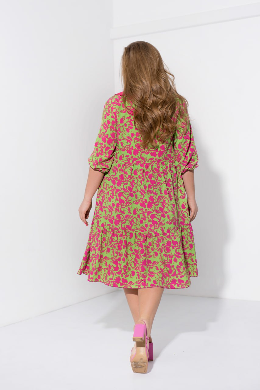 Рокля в свободна кройка от софт - Twiggy Shop