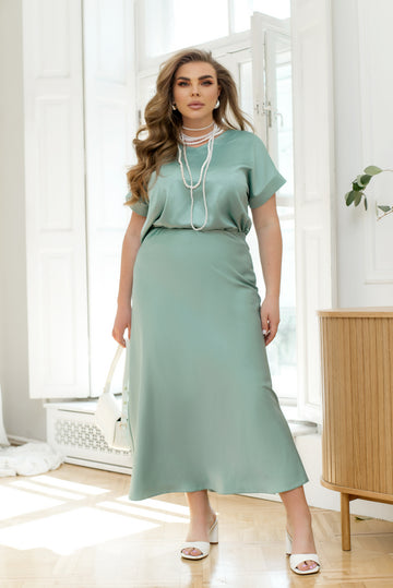 Сатенирана миди пола - Twiggy Shop