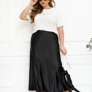 Сатенирана миди пола - Twiggy Shop