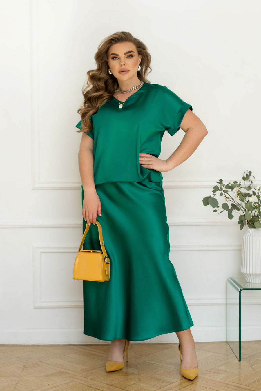 Сатениран комплект с пола - Twiggy Shop