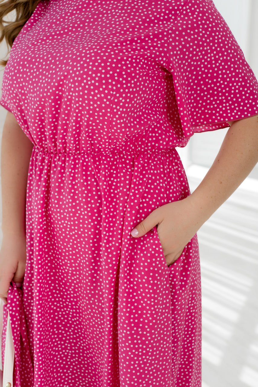 Рокля на точки с колан - Twiggy Shop