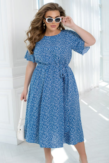 Рокля на точки с колан - Twiggy Shop