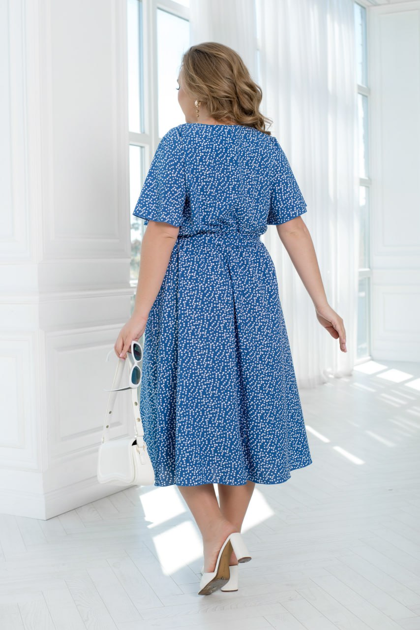 Рокля на точки с колан - Twiggy Shop