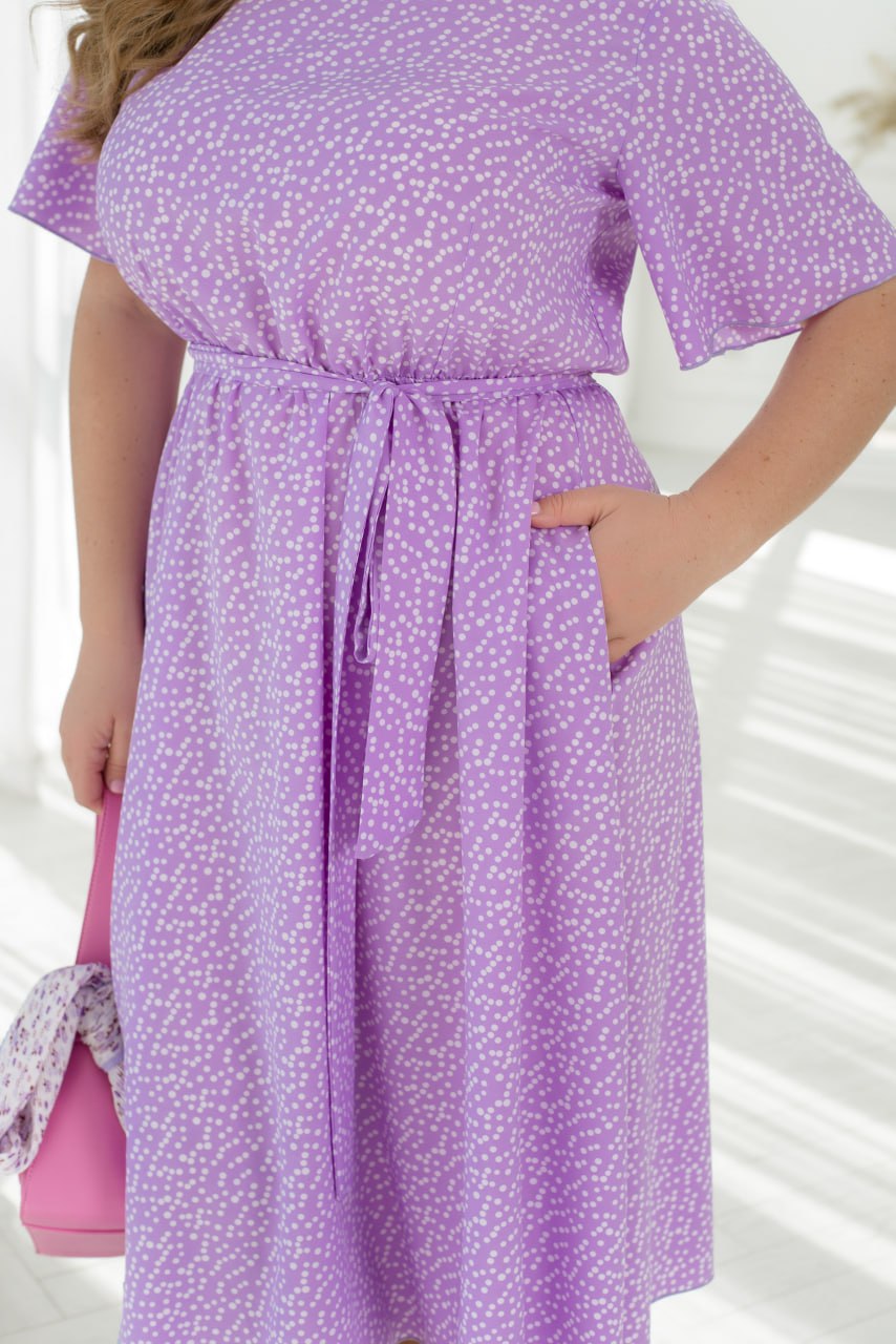 Рокля на точки с колан - Twiggy Shop