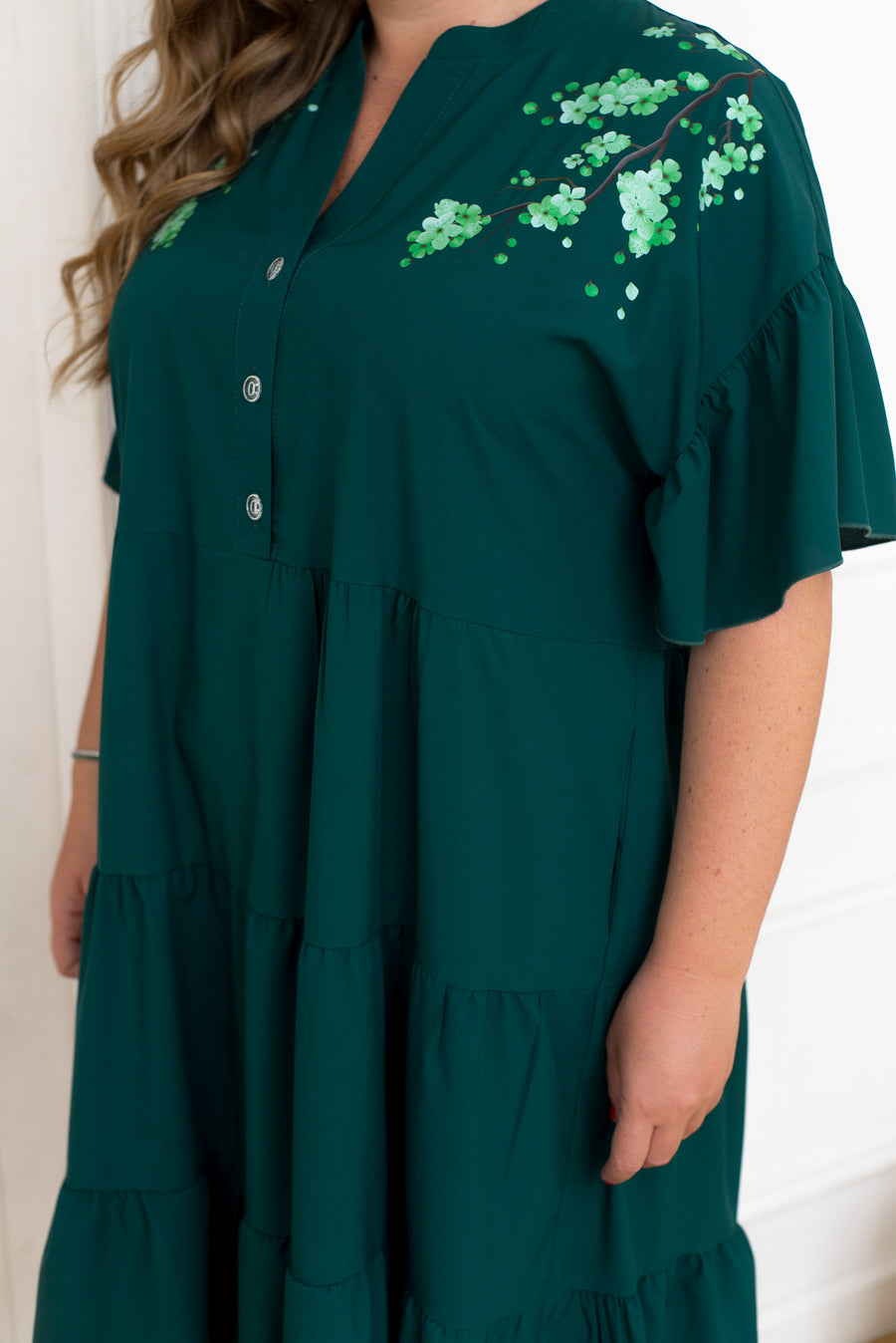 Рокля в свободна кройка с бродерия - Twiggy Shop