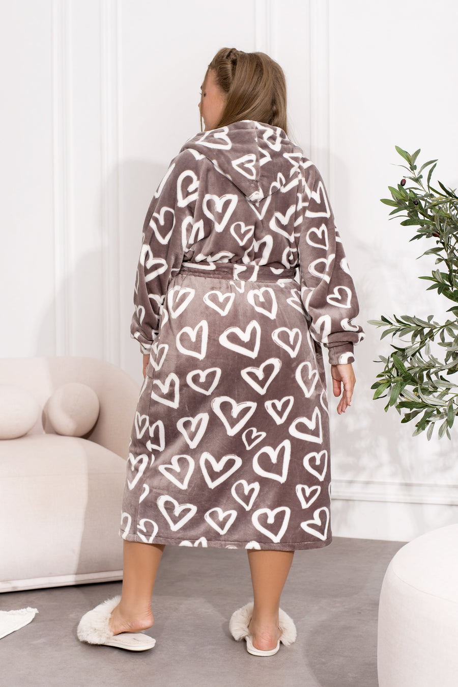 Топъл халат с качулка - Twiggy Shop