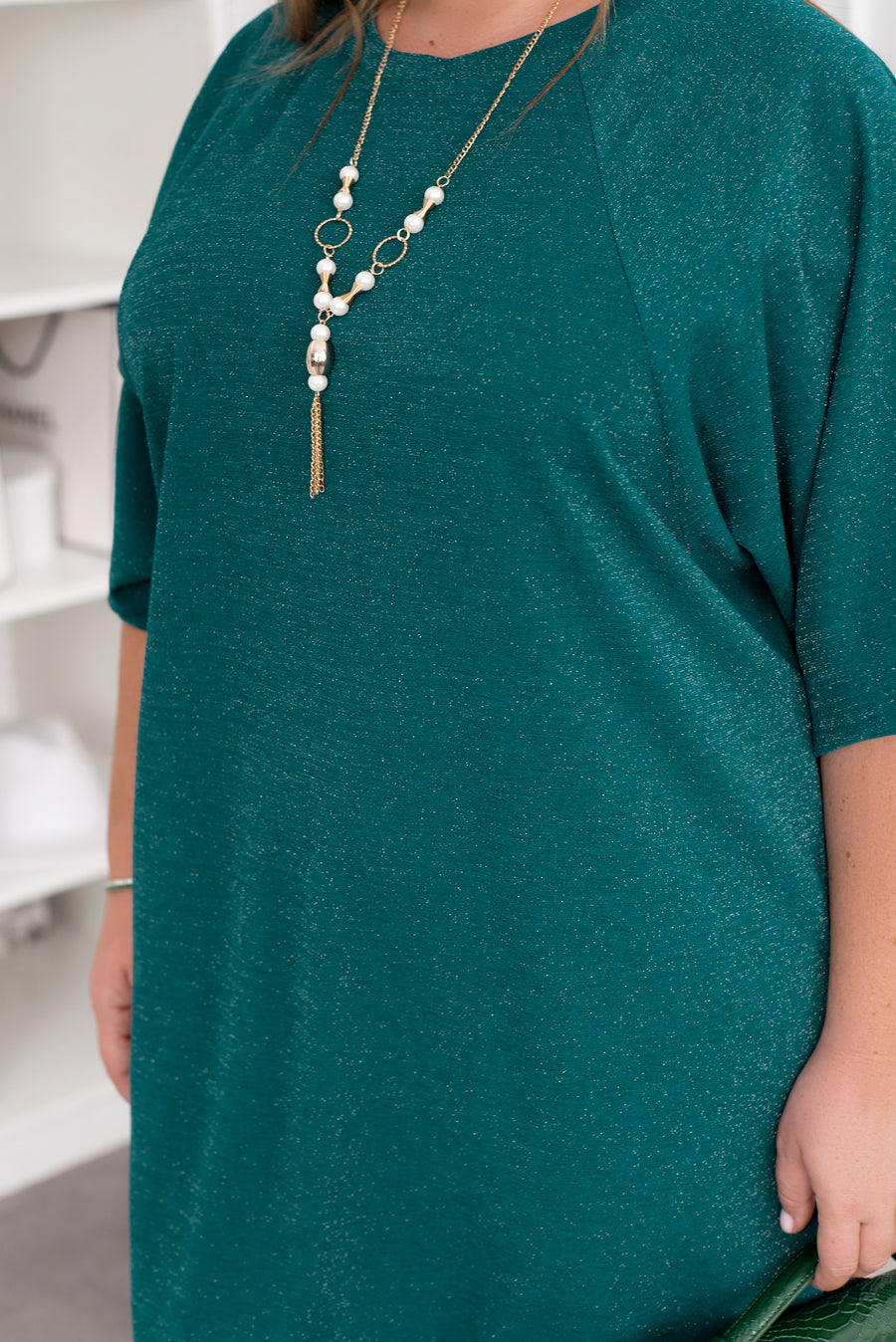 Рокля от лурекс със свободни ръкави - Twiggy Shop