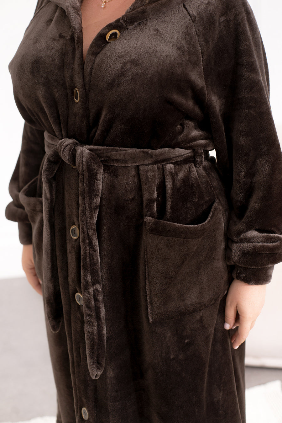 Топъл халат с качулка - Twiggy Shop