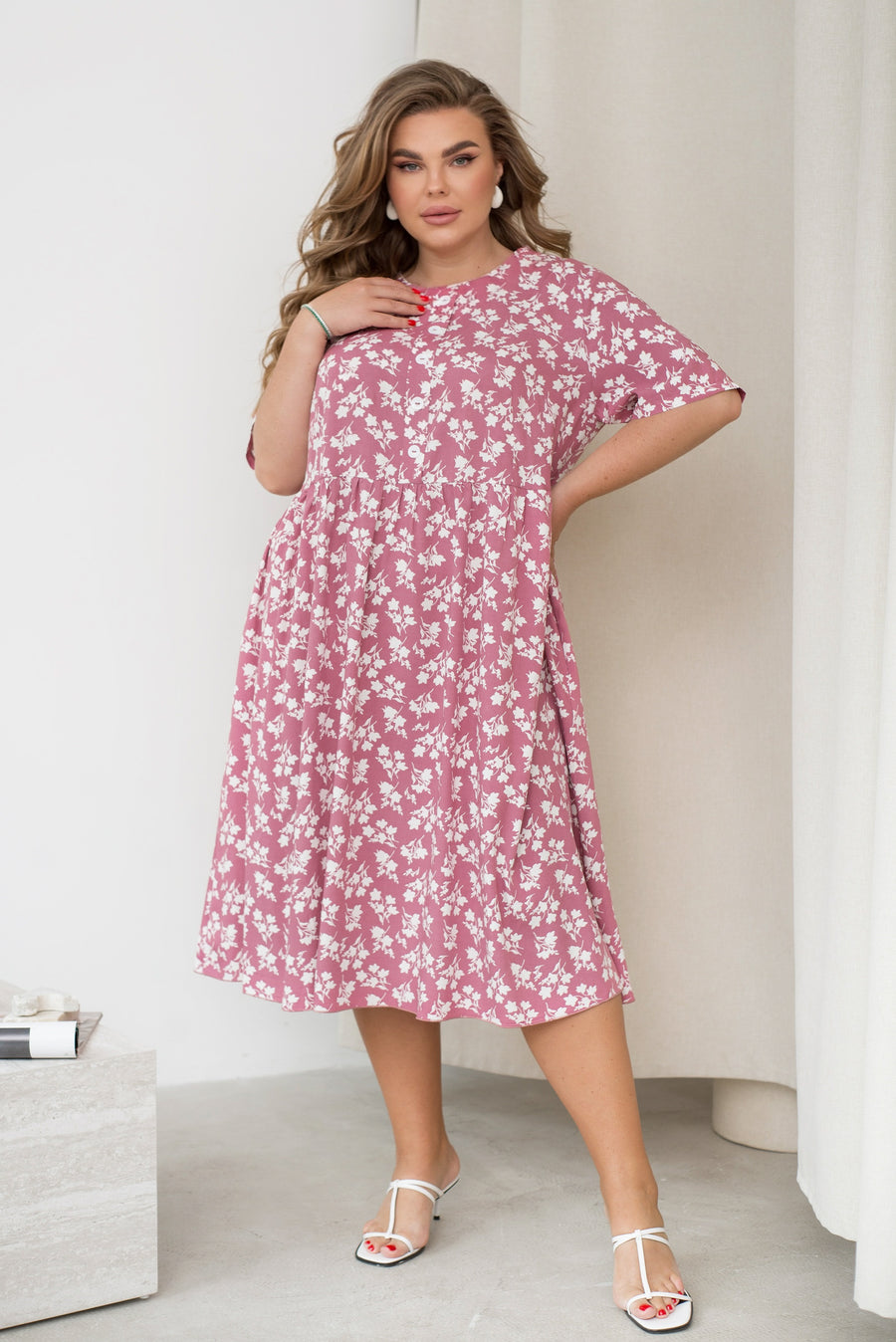 Памучна рокля на цветя - Twiggy Shop