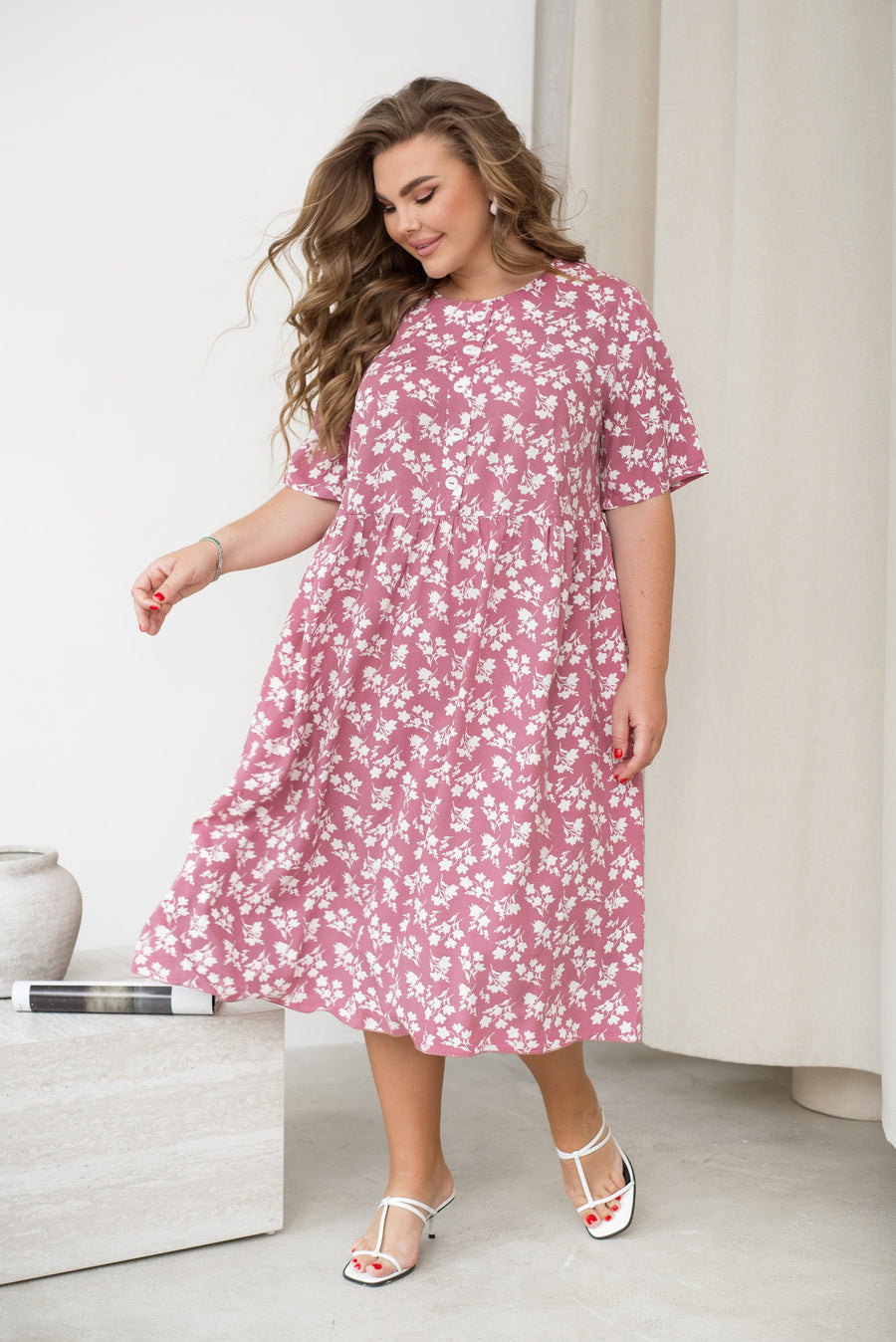 Памучна рокля на цветя - Twiggy Shop