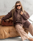Рипсена връхна риза с топла подплата - Twiggy Shop
