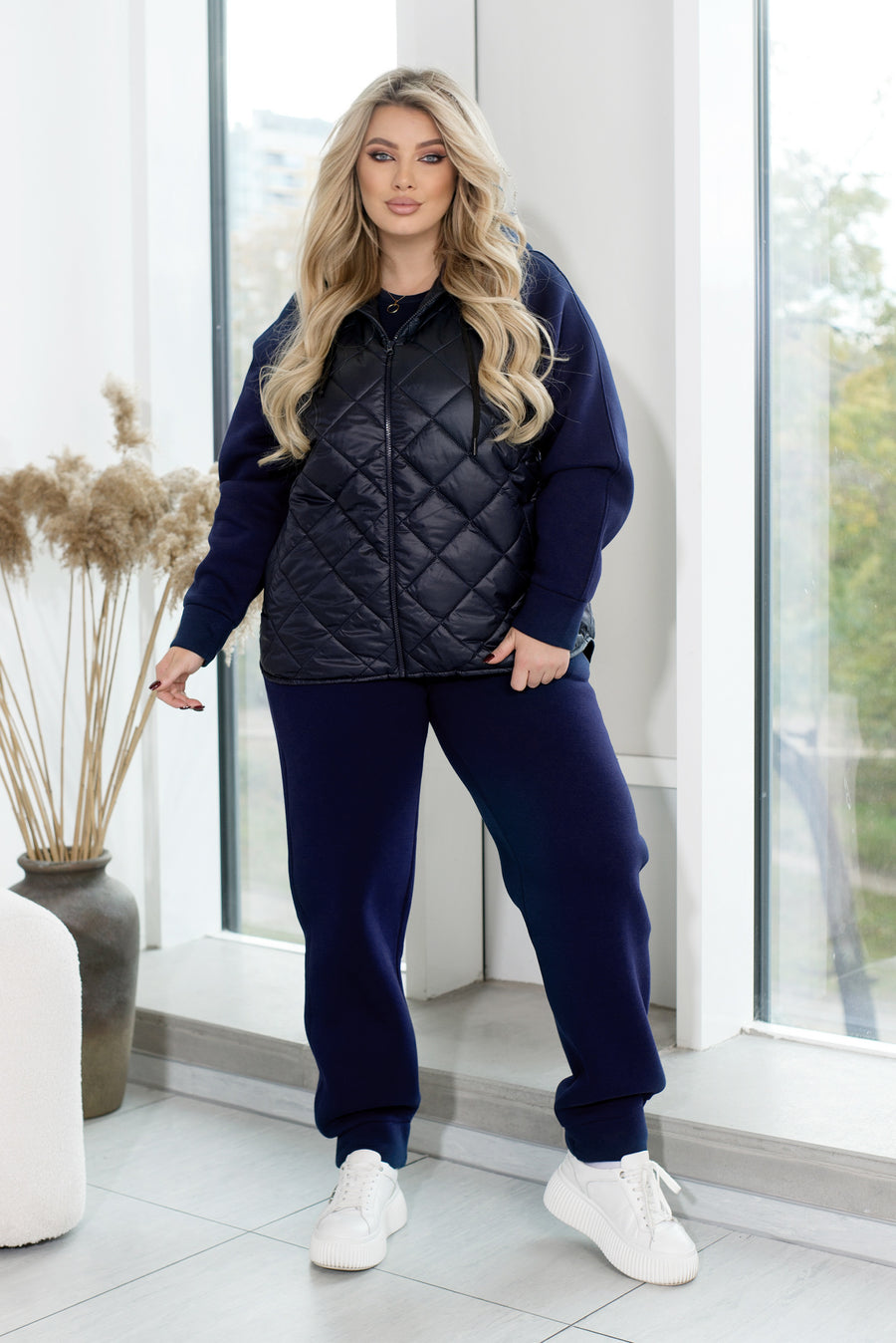 Топъл капитониран комплект - Twiggy Shop