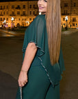 Елегантен комплект от шифон с камъни