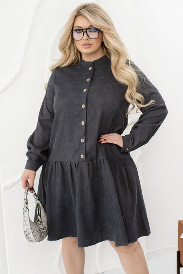 Рокля от рипсено кадифе с копчета