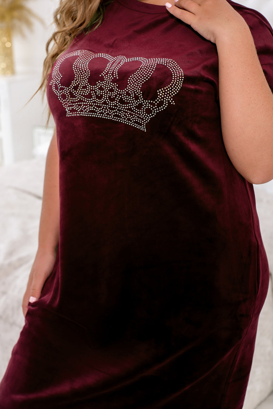 Домашна кадифена рокля - Twiggy Shop