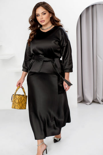 Комплект в две части от сатен