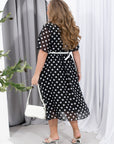 Рокля от шифон на точки - Twiggy Shop