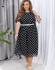 Рокля от шифон на точки - Twiggy Shop