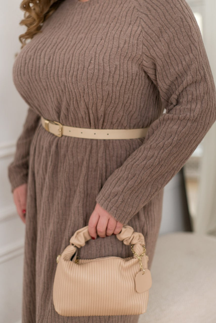 Миди рокля от мек трикотаж - Twiggy Shop