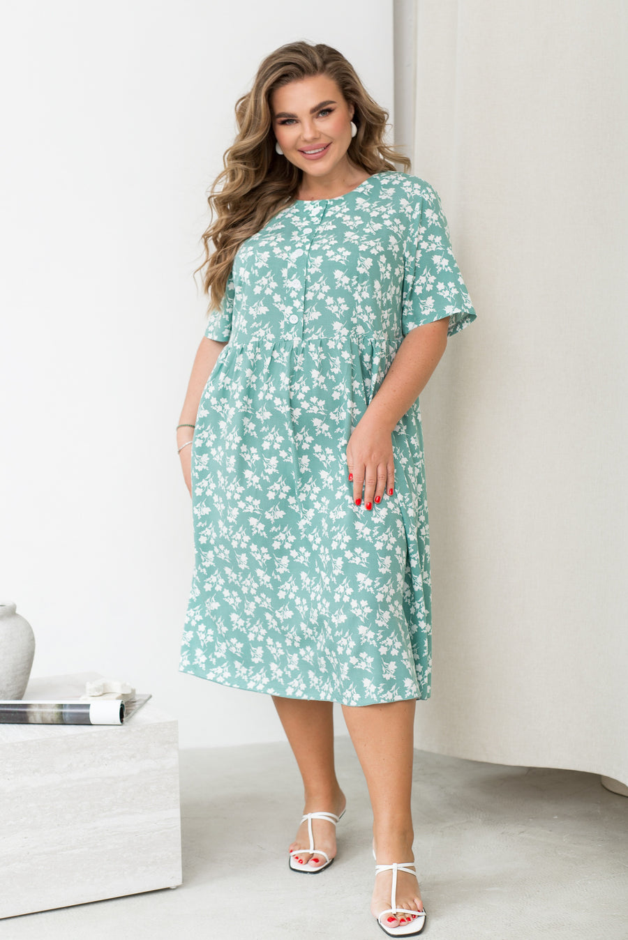 Памучна рокля на цветя - Twiggy Shop