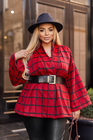 Късо палто с колан - Twiggy Shop