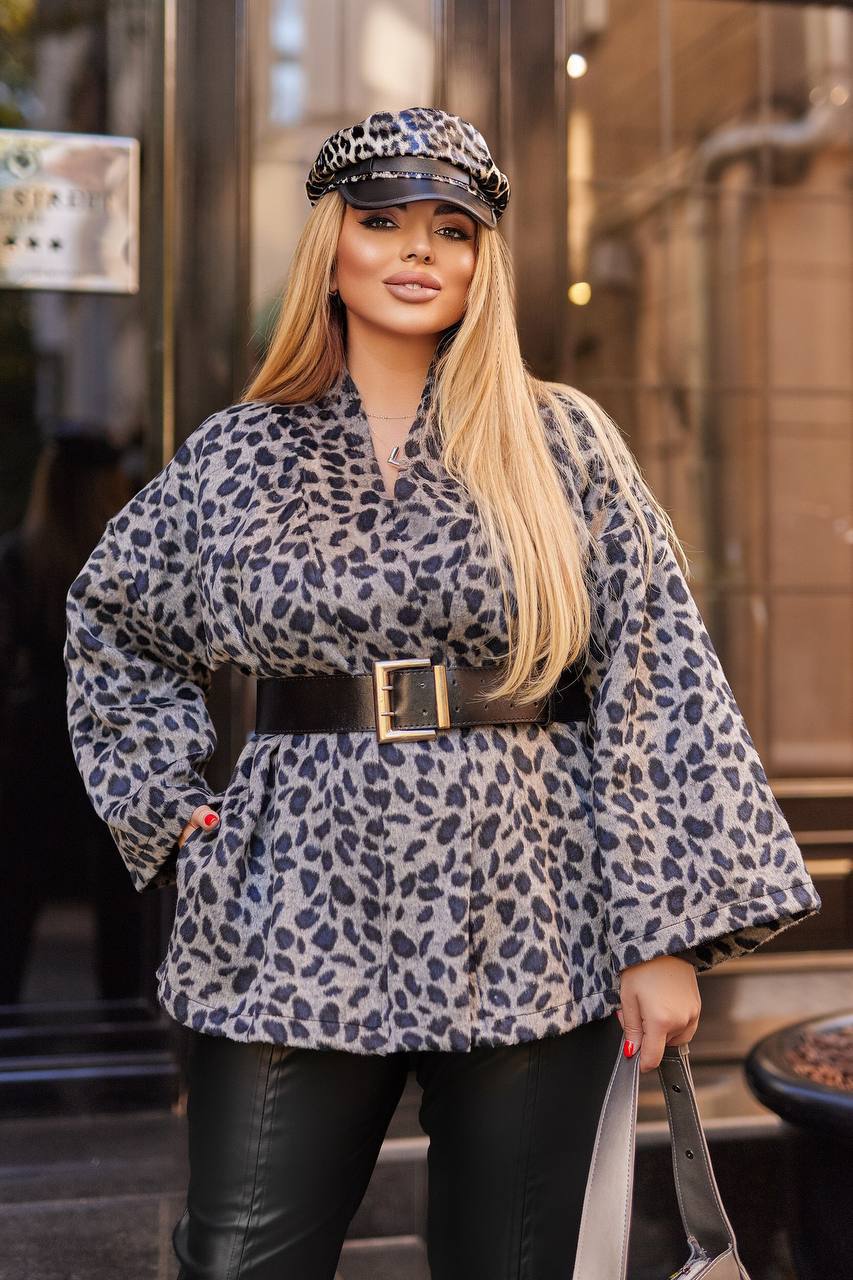 Късо палто с колан - Twiggy Shop