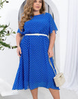 Рокля от шифон на точки - Twiggy Shop