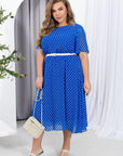 Рокля от шифон на точки - Twiggy Shop