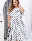 Рокля от шифон на точки - Twiggy Shop
