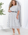 Рокля от шифон на точки - Twiggy Shop