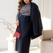 Раирана пола в миди дължина - Twiggy Shop