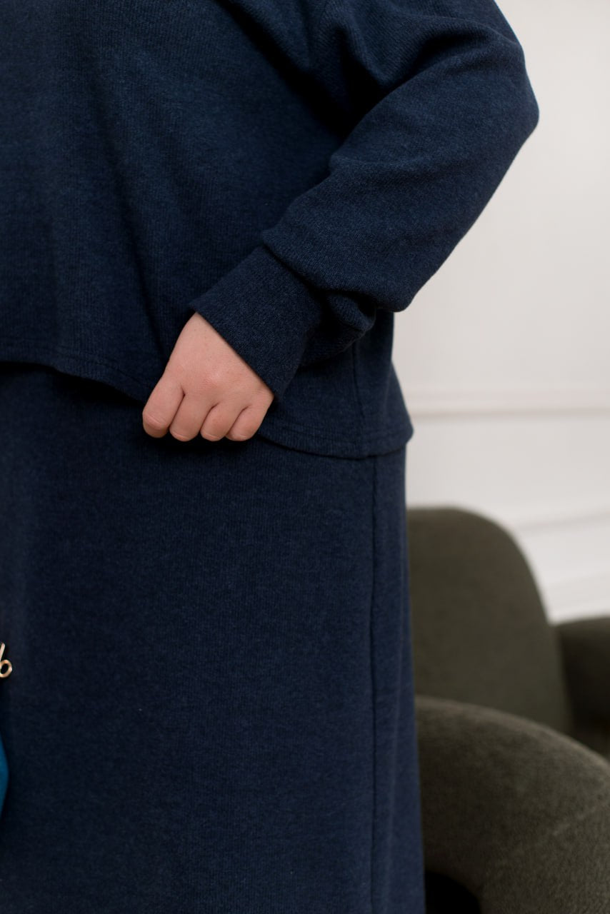 Комплект от миди рокля и пуловер - Twiggy Shop