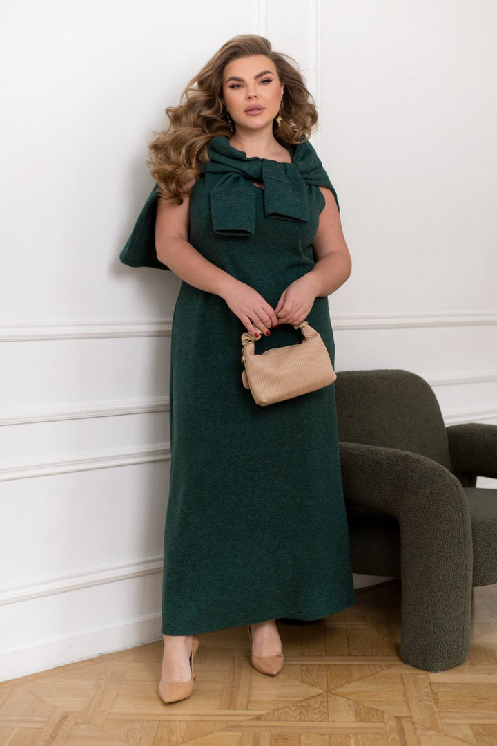 Комплект от миди рокля и пуловер - Twiggy Shop